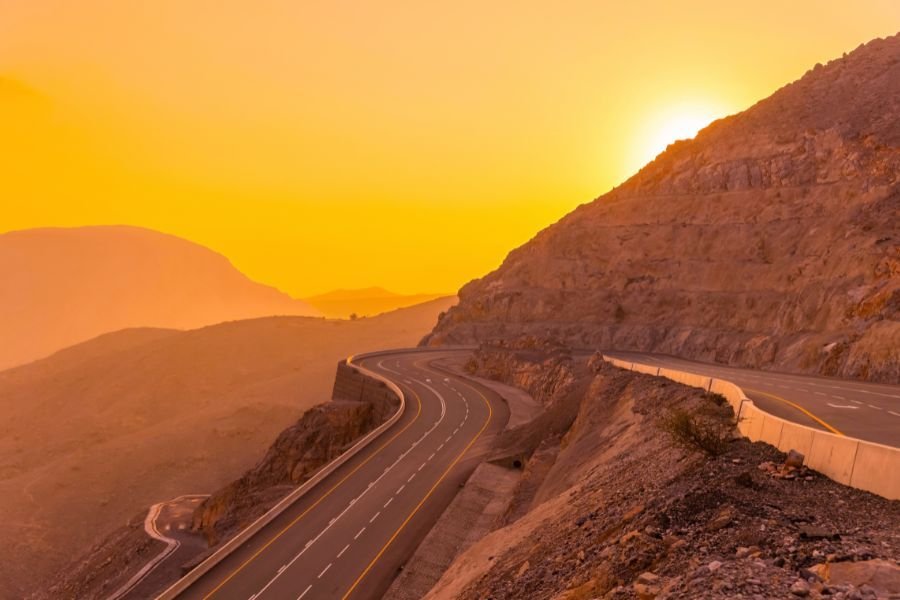 Mountain road in Ras Al Khaimah